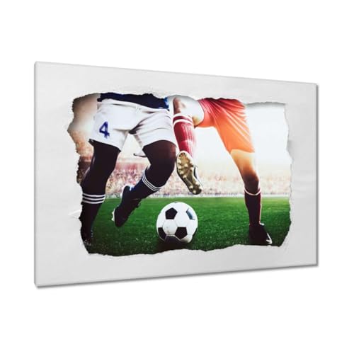 Peinture sur toile joueurs de football 120x80 tableau déco sport