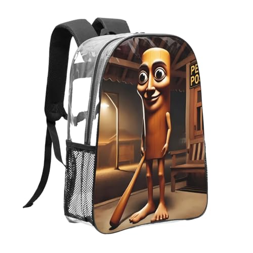 Gakivit Fashion Funny Tung Tung Tung Sahur Backpacks Novel Anime Character Primary Daily Bookbag Classics Daypacks Gifts Transparent Rucksack