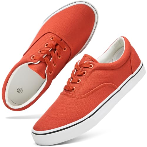 Image of yageyan Men's Low Top Canvas Walking Shoes Lace-up Fashion Sneakers Casual