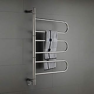 Lucky star ZLY Electric Towel Chrome Bathroom Curved Heated Towel Rail Warmer Radiator