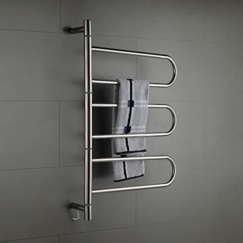 Lucky star ZLY Electric Towel Chrome Bathroom Curved Heated Towel Rail Warmer Radiator
