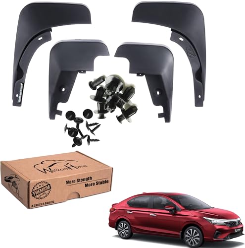 Image of WolkomHome Mud Flap Compatible with New City 2023 - Durable Splash Guards for Car Exterior Protection