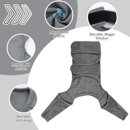 Hoclauho Hundeschutzanzug Nach OP mit Leckschutz Body für Hinterläufe Alternative zum E Kragen, OP Wundschutz Genesungshilfe ideal für postoperative Pflege Mobilitä