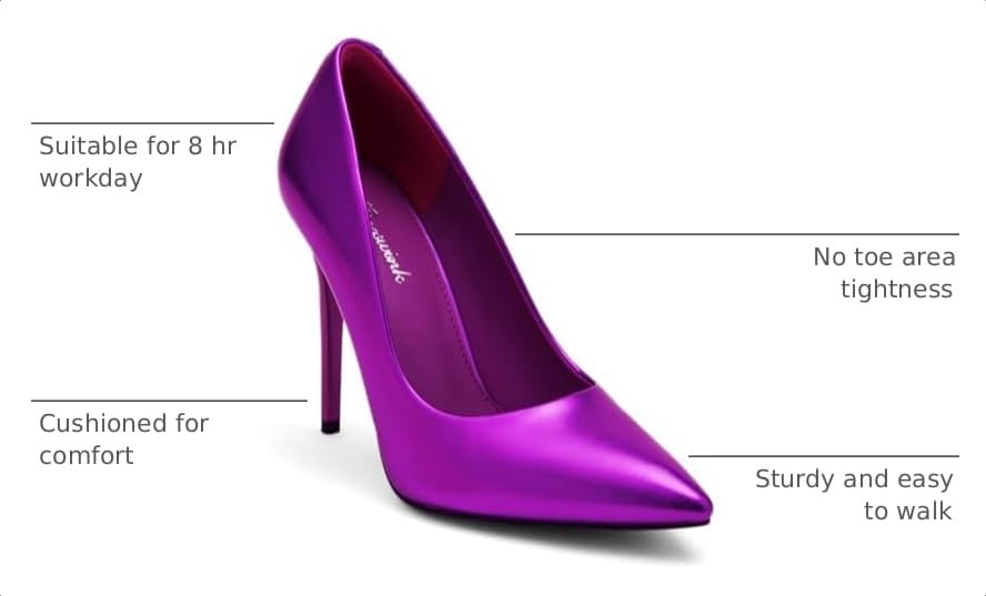 Image of Womens High Heels 4 Inch Closed Pointed Toe Pumps Stiletto Heels for Women Dress Sexy Wedding Pumps
