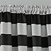 Deconovo Striped Room Darkening Curtains Rod Pocket Black and Greyish White Striped Curtains for Living Room 52W X 84L Black 2 Panel Curtains