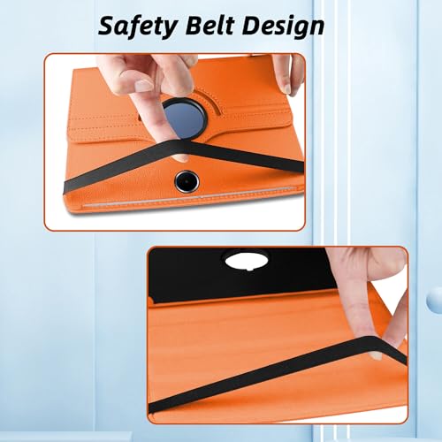 Image of TGK 360 Rotatable Smart Flip Cover for OnePlus Pad Lite 11 inch Tablet Case, Oppo Pad SE 11 inch (Orange)