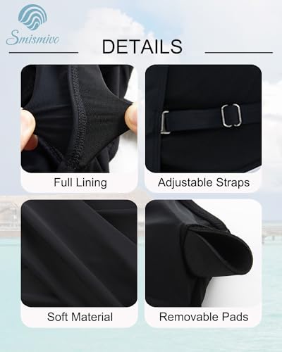 Smismivo Tummy Control Swimsuits for Women One Piece Bathing Suit Slimming Swim Suits Cutout Criss Cross Padded Swimwear4