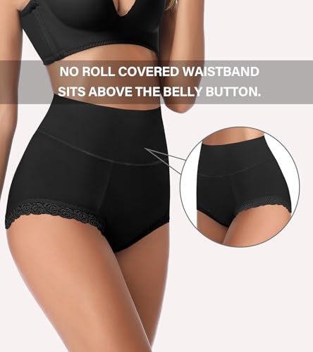 Envlon Womens Cotton Underwear High Waisted Panties Soft Stretch Full Coverage Postpartum Ladies Briefs Multi Pack3