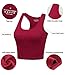 Porvike Sports Women's Crop Tank Tops 3 Pack - Athletic Yoga Racerback Cotton Shirts (Black, Navy, Burgundy, M)