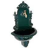  Wandbrunnen Tirol Antik-Look dunkelgrün Aluguss