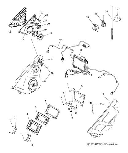 Enclosure para parlante mano derecha Polaris Slingshot 2015-2016 miniatura 5