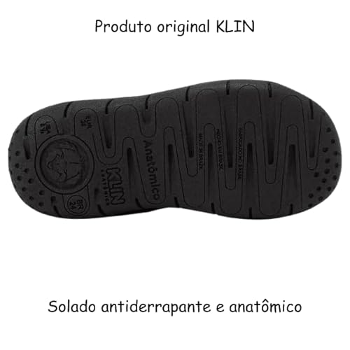 Sandália Papete Infantil Klin Tic Tac (Preto, BR, Criança de 1 a 3 anos, Numérico, 23)