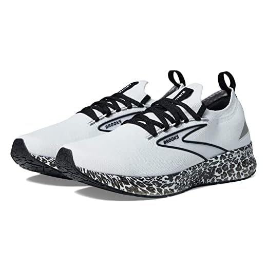 Brooks Women’s Levitate Stealthfit 6 Neutral Running Shoe - White/Black/Alloy - 8 Medium