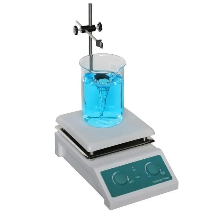 Magnetic Stirrer Hot Plate Mixer 5000ml Stirring Capacity 7 * 7 inch Max 662°F Hotplate and 100-2000r/min Stirrer SH-4