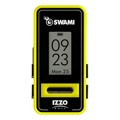 Izzo Golf Swami Clip-On Golf GPS With Voice Feature, Yellow
