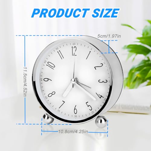 Small Super Silent Analog Alarm Clock product photo Small Super Silent Analog Alarm Clock product