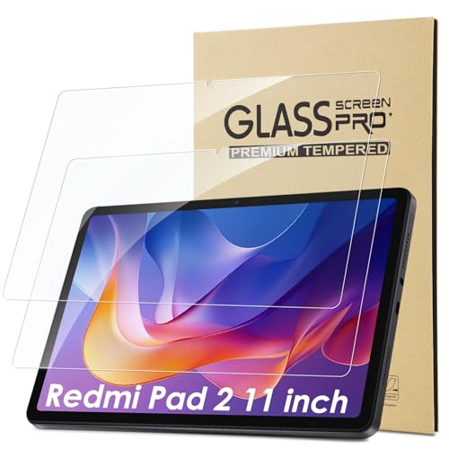 Bighan Lot de 2 Protection D'écran Compatibles Avec Xiaomi Redmi Pad 2 11'', Film Protection écran en Verre Trempé, HD Clair
