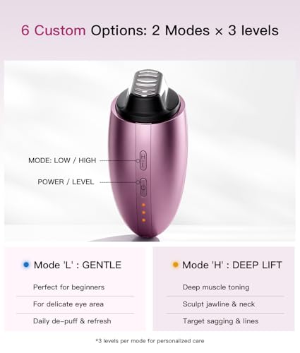 Image of Microcurrent Facial Device, Facial Sculpting Tool for Instant Lift & Contour, 6-Point Skin Tightener for Eye Puffiness, Forehead Lines & Jawline, Anti-Aging Face Massager Kit