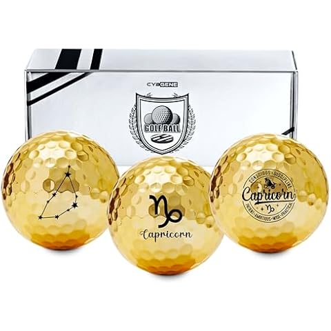 CybGene Funny Zodiac Golf Gifts for Capricorn, Zodiac Sign Gifts for Men/Women, Golf Balls Set, Perfect Zodiac Idea for Male/Female on Birthday, Christmas, Appreciation, Office - Capricorn Cover