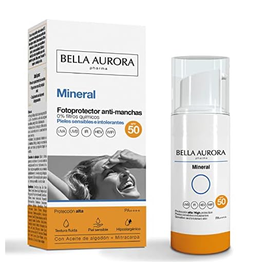 Bella Aurora Crema Facial Solar Anti-Manchas SPF 50 Piel Sensible, 50 ml | Protector Solar Antimanchas | Reparadora e Hidratante | BIO 10 UVA PLUS