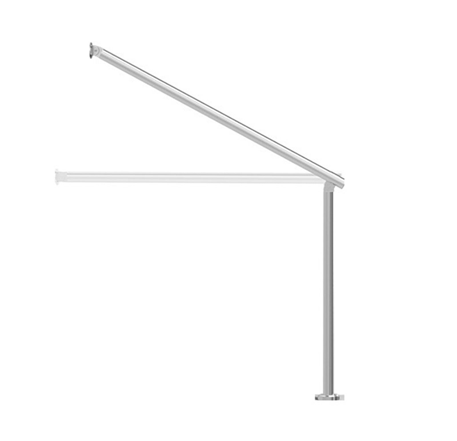 Step Railing Handrails for Outdoor Steps 39.4in / 100cm Deck Railing Kit Wall Floor Mounted for Outside with Installation(120cm)