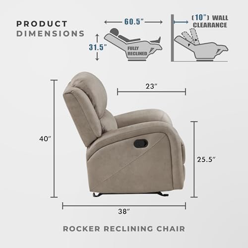 Sillón reclinable tapizado marrón cómodo miniatura 2