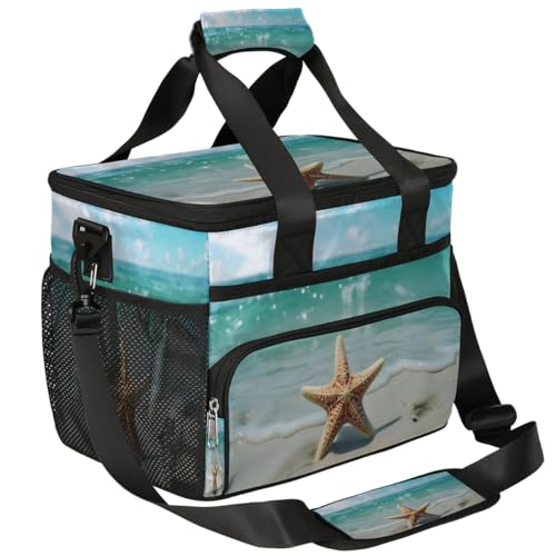 Starfish Insulated Picnic Backpack Lunch Box for Women Men Picnic Basket Tote Lunch Bag Picnic Bag Portable Lunch Bags for Picnic, Beach, Work, Trip,Office, Camp Starfish Beach