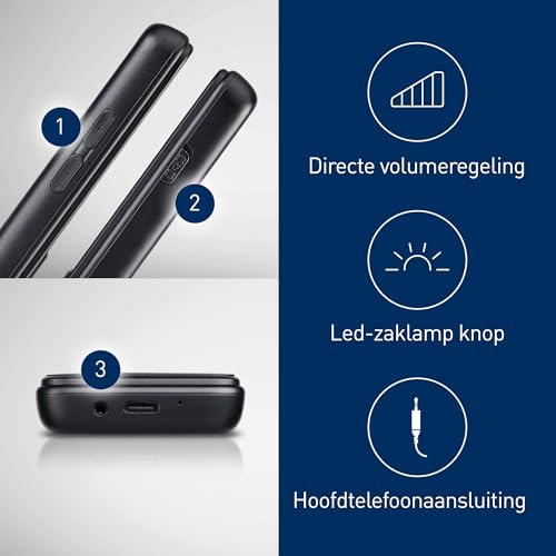 Panasonic KX-TF200 mobiltelefon, dubbelband, Bluetooth, svart