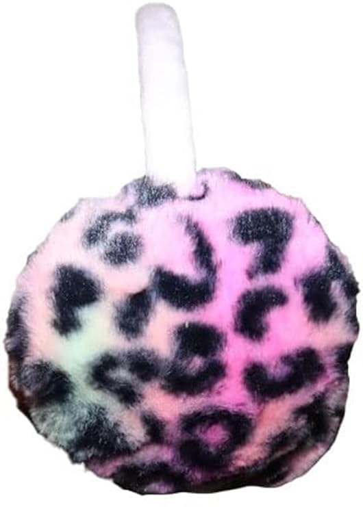 Girl's and Boy's Animal Print Winter Fur Earmuffs (Pink)-image-28