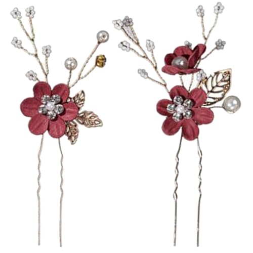 ABOOFAN Lot De 2 Épingles À Cheveux Fleurs Pour Mariage En Alliage Accessoires De Mariée Élégants Pour Coiffure De Demoiselle D'Honneur Et Cérémonies