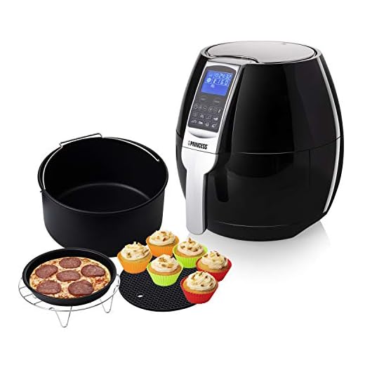 Princess 182020 Aerofryer XL - Aerofreidora, Panel de Control Digital Táctil, Fácil de Limpiar, 3.2 litros, 1500 W + Princess 182011 - Set de 10 Accesorios para Freidora Aerofryer