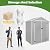 6x4.4FT Outdoor Storage Shed, Resin Shed with Reinforced Floor & Secure Door Lock, All-Weather Outdoor Shed for Gardening Tools, Bicycles, Patio Furniture, Lawn Mower (Gray)