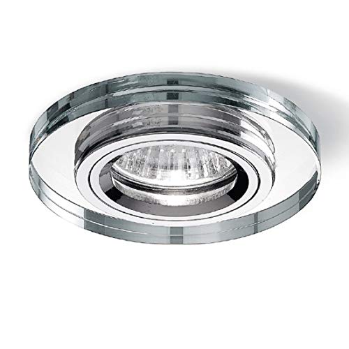 Faretto Incasso Vetro Gea Led Ophelia Gfa320 Led Spot Tondo Moderno Specchio Cartongesso Interni Gu10