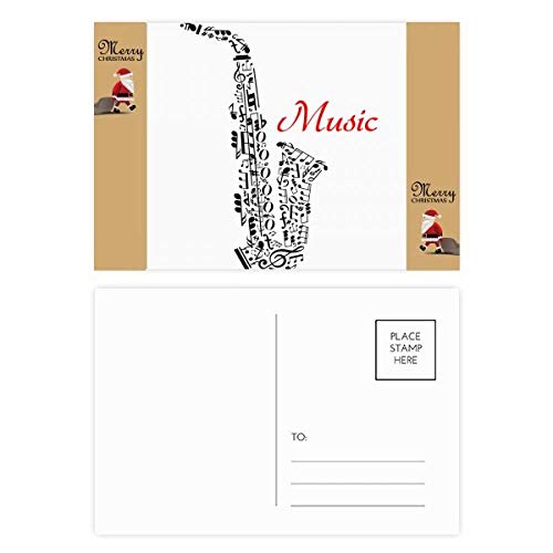 Carte postale Sax Classique pour partager la magie de Noël en musique