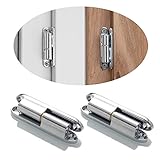Zimmertür Türbänder Aufschraubband Renovierband - 2 Stück 14x80mm Aufschraub Scharnier, Wartungsfreier Innentür-Scharnier, Stahl verzinkt, Gleitlagertechnik, 40 kg Belastbarkeit