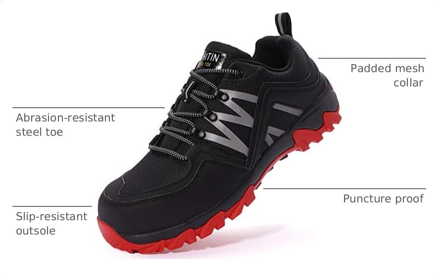 Image of WHITIN Men's Steel Toe Safety Work Shoes T1