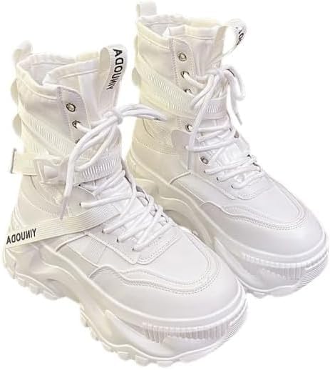 High-top Women's Shoes, Dad Shoes, Women's Autumn and Winter Popular Boots, Thick-Soled High-Heeled Short Boots