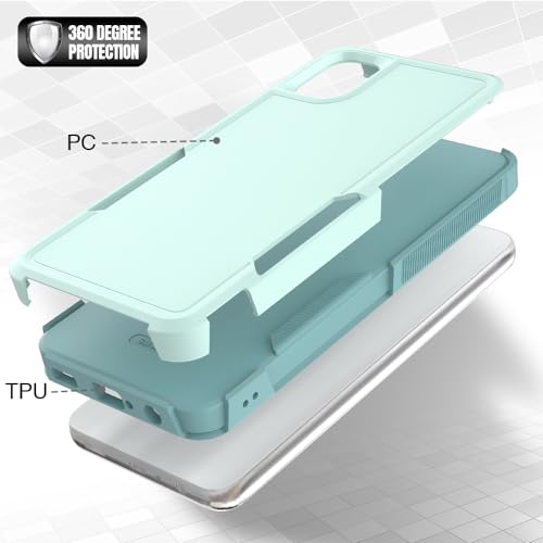 Ryphez for Samsung Galaxy A05 Case,TPU+PC Dual Layer Shockproof Mobile Case for Galaxy A05 (Green) - image 3