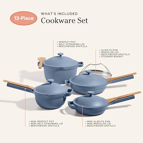 Image of Our Place Cookware Set, 13-Piece Ceramic Nonstick Pots & Pans with Utensils
