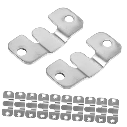 Image of Holibanna 12pcs Stainless Steel Photo Hangers for Wall Heavy Duty Buckle Hangers for Office and Home Decor