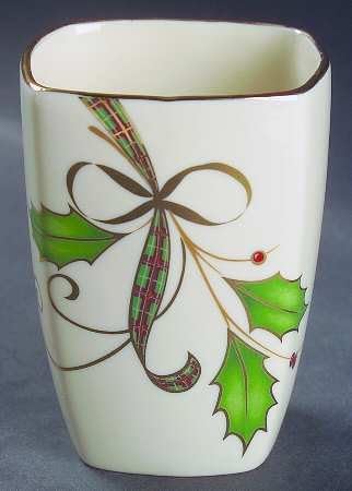 Lenox China Holiday Nouveau-Gold China Bathroom Tumbler, Fine China Dinnerware