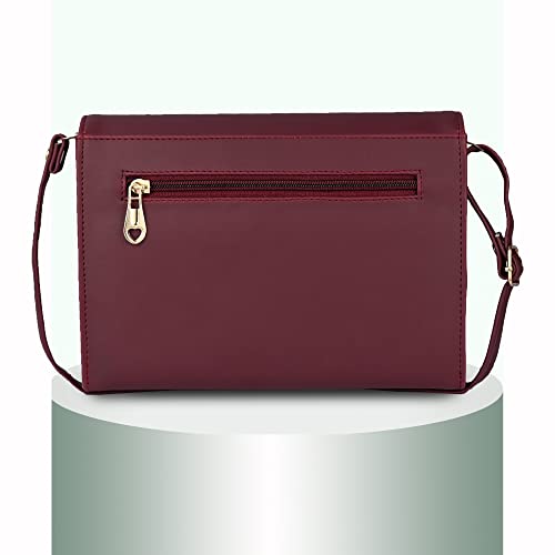 Image of ALSU Women's trendy Sling Bag | handbag | purse | crossbody bag| deattachable straps | adjustable straps |card slots 4| side bag| phone pocket