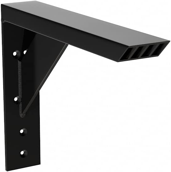 The Original Granite Bracket Large Shelf Bracket (Aamerican Made Steel,16x10, Black) 1 Count, Strong & Durable, Ideal for Kitchen Floating Shelves, Bathroom Vanities, Home Projects, DIY Projects