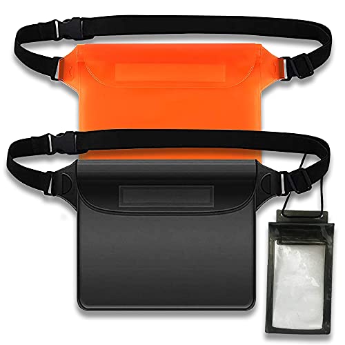 XGiGiX Dry Bags Waterproof Pouch- 3 Packs, 2PCS Carry-on Bags and 1PCS Cell Phone Dry Bag. Keep Phone and Valuables Dry, Perfect for Fishing Beach Swimming Diving Snorkeling Boating Water Parks.