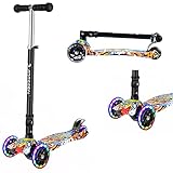 【Flexible Neigungsdrehfunktion】Im Vergleich zu den allgemeinen Kinderscooter trägt Scooter Roller mit drei große Räder zur großen Stabilität bei. Die flexible und intelligente Lenkung erleichtert Ihrem Kind den Roller zu drehen und anzuhalten, damit sich ihr Gleichgewicht und ihre Koordination zu entwickeln.