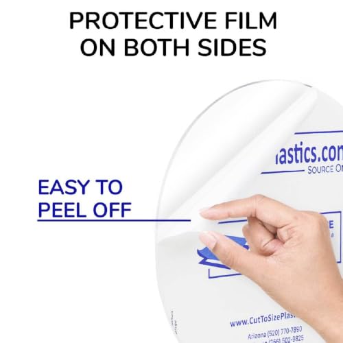 Image of Clear Acrylic Plexiglass Lucite Circle Round Disc Every Thickness and Diameter Available