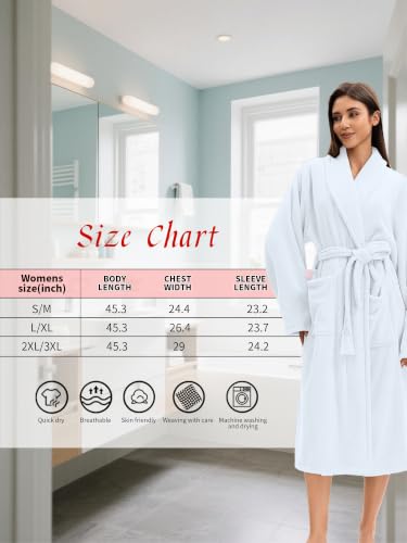 Image of Soft Robe For Women,Warm Plush Bath Robes Female,Spa Towel After Shower Lightweight Long Bathrobe