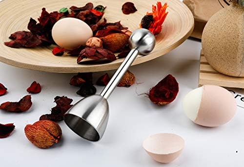 Egg Cracker Topper Cutter for Soft Boiled Eggs Stainless Steel Shell Remover Separator Kitchen Tool