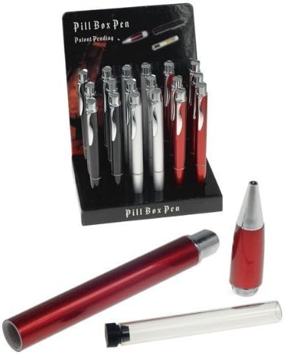 Pill Box Pen - Stash Pen - Screw bottom - Random Colour