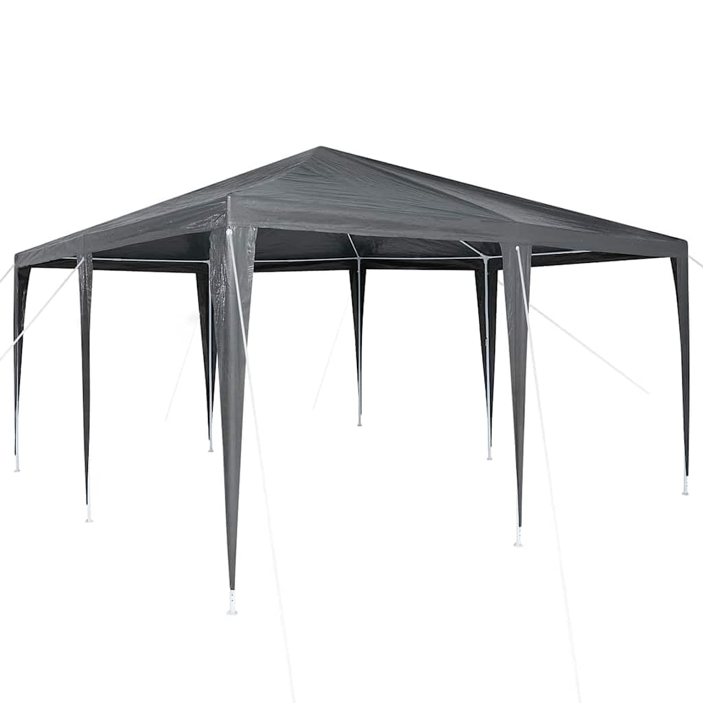 Tenda Party Antracite 400 x 400 x 266 cm Polietilene e Acciaio | Pieghevole, Struttura in Acciaio, Resistente All'acqua, Per Feste E Matrimoni Esterni